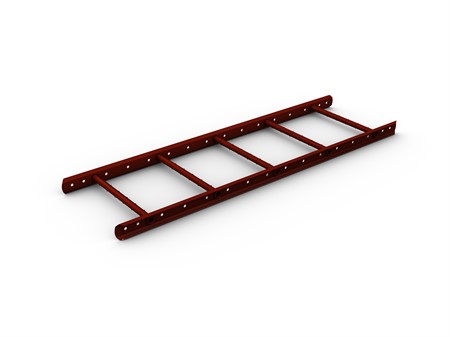 Stege 1500x400 mm röd