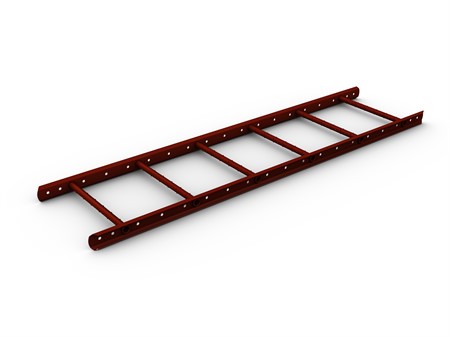Stege 1800x400 mm röd