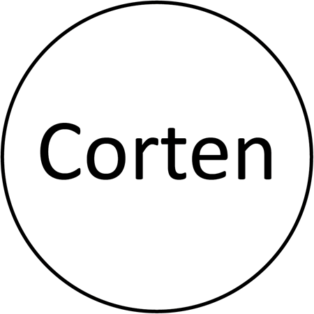 Format 2500 x1250 x1,0 mm Corten S355J0WP